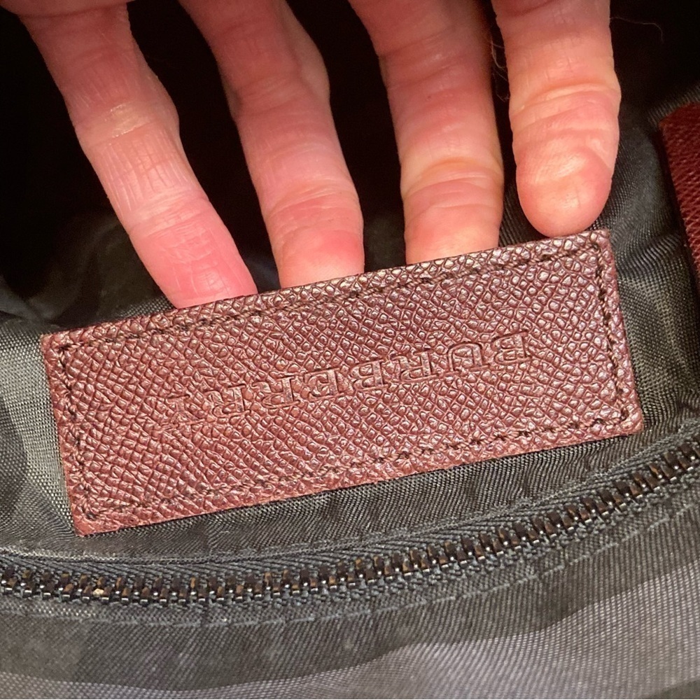 Burberry unisex burgundy maroon messenger bag - Picture 10 of 16